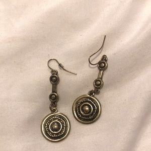 Vintage circle drop earrings